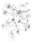 Engine Assembly Diagram and Parts List for 31A-2M1A752 2009 Yard Machines Snow Blower